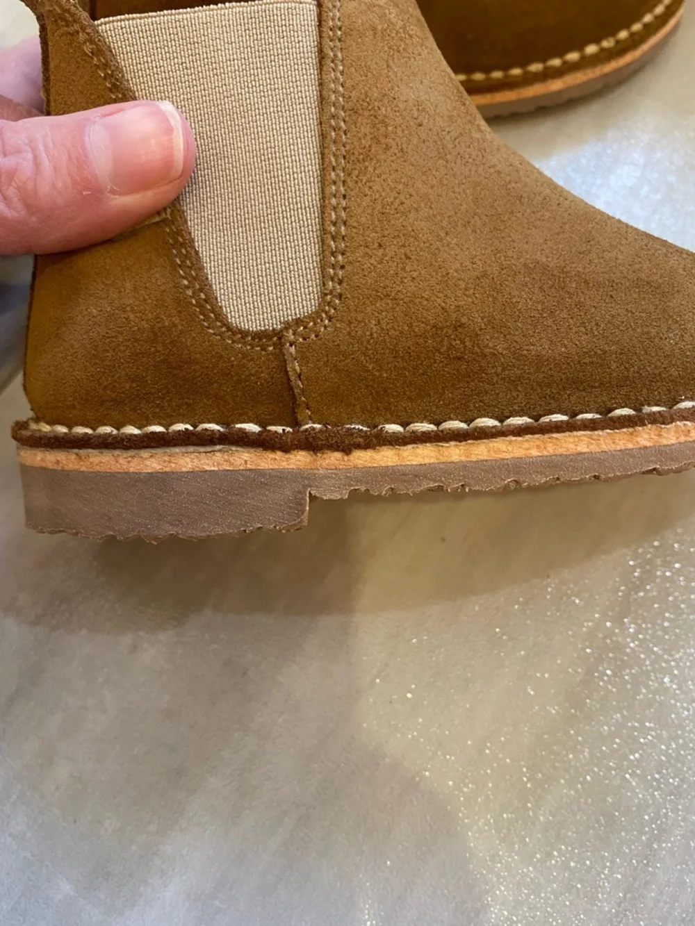 NWT Cienta Classic Tan Brown Suede Leather Zip-Up Round Toe Boot toddler 6